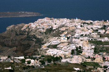 Across the caldera, from Fira to Oia